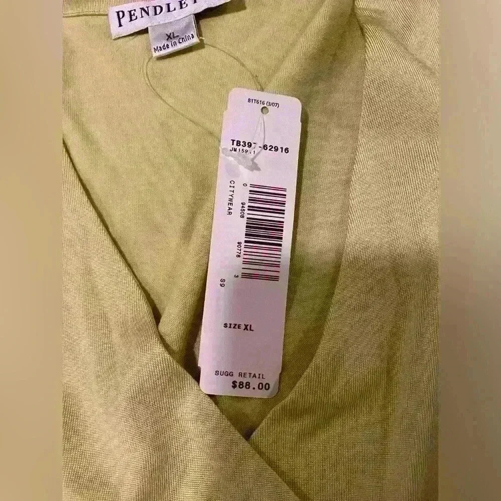 Pendleton Camel Tan Silk Blend cotton blouse - Picture 2 of 5